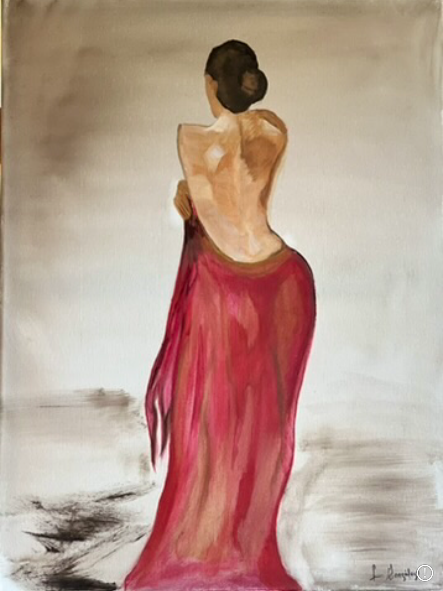 Crimson Elegance 18x24